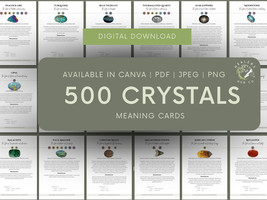 500 Crystal meaning Cards - £40.09 GBP