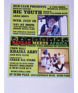 Big Youth Dub Club Concert Promo Card 2011 Los Angeles Arise Roots Khair... - $19.99