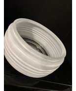 Vtg 7.5&quot; Clear~Frosted Glass Concentric Ceiling Light Replacement Globe ... - $349.98 MXN