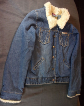 Discontinued Roxy Girl J EAN Chic Warm Blue J EAN Jacket W/ Cream Fleece Girls Xl - £32.46 GBP