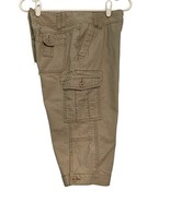 Ann Taylor LOFT Capris Cargo Womens 8P Petites Pants Mid Rise Tan Button... - $8.91