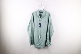 New Ralph Lauren Mens Size XL Cotton Twill Collared Button Shirt Green - £55.35 GBP