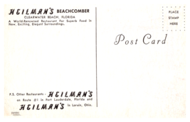 Heilmans Beachcomber Resort Dining Room Clearwater Beach Florida Postcard - £3.81 GBP