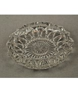 Large Round Glass Clear Cut Cigar Cigarette Pipe Ashtray 6” VTG Teardrop... - $18.40