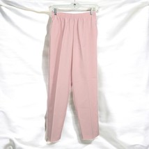 Vintage Aria Womans Pants Size 10 Pink Pull on Elastic Waist High Rise READ - $11.29