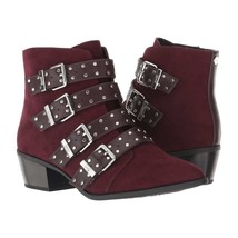 Circus By Sam Edelman Women Ankle Booties Hutton Size US 6 Burgundy Faux Suede - £31.01 GBP