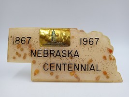 Vintage Nebraska SEED CORN 1867-1967 Centennial Mantel Plaque Capitol Lincoln - £16.03 GBP