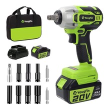 Cordless Impact Wrench, 20V Power Brushless Impact Driver,2 Variable Spe... - £97.10 GBP