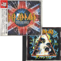 Def Leppard 2 CD Bundle Rock of Ages Definitive Hits Japan w/OBI + Hysteria 1987 - £26.40 GBP
