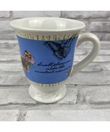 Hallmark Houston Harvest Small Pleasures Pedestal Coffee Mug Blue Butterfly - £9.76 GBP