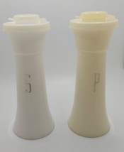 Vintage Tupperware 6” Salt And Pepper Shakers Hourglass Shape - £9.92 GBP