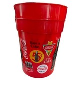 Coca Cola Red Graphic Plastic  Tumbler Cup 2pc - $9.46