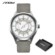 SINOBI Military Leather Wristwatch Man Gear Creative Watch Casual Sports Clock B - $52.66