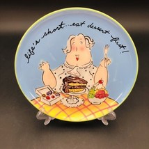 Life&#39;s Short ... Eat Dessert First! Ceramic 7.5 inch Ceramic Plate by Mud Pie - £7.90 GBP