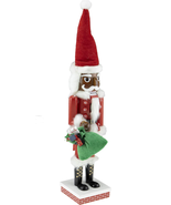 Clever Creations African American Santa 14 Inch Traditional Wooden Nutcr... - £29.56 GBP