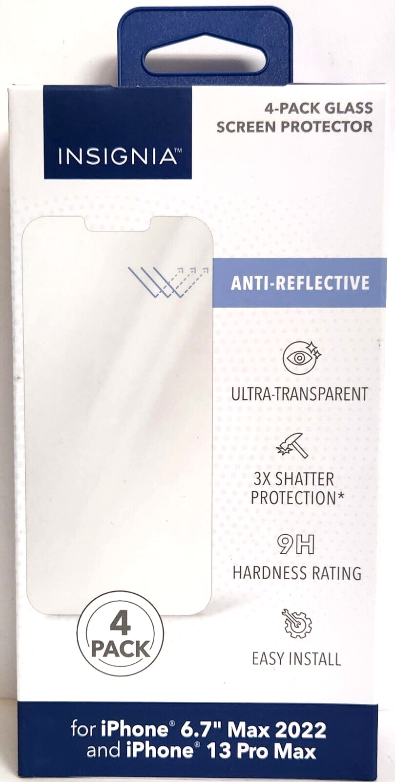 Insignia- Anti-Reflective Glass Screen Protector - iPhone 14 Plus 13  Pr... - $18.37