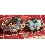 Twilight Dreams Butterflies SET of 2 Mixed Media ROCKS Decor Shelf Kindn... - $18.26 CAD
