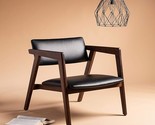 Safavieh Couture Home clair Mid-Century Black Leather and Brown Leather ... - $1,052.99