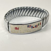 Six Flags- Over Mid America Stainless Steel Bracelet with Picture Slot - £12.82 GBP