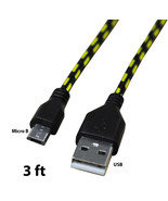 USB A Male to Micro USB Data Cable Black 3 Feet Length - £5.19 GBP