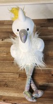Animal Adventure White Bird Fluffy Stuffed Animal Plush Shiny Legs And Beak - £11.41 GBP