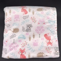 Hudson Baby Blanket Woodland Friends Sherpa Fox Racoon Owl Porcupine HB - $17.99