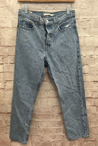 Levi&#39;s Jeans Women 27 Wedgie Straight Mid Rise Button Fly Big E Distress... - $33.00