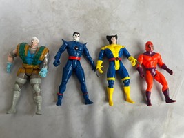 Vintage ToyBiz Die-Cast Marvel 2.75 &quot; 4 figures Good Condition Free Ship - £17.90 GBP