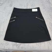 Athleta Skirts Womens 8 Black Ponte Stretch Side Zip A Line Moto Active Bottoms - £20.26 GBP
