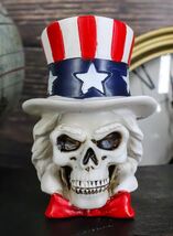 Uncle Sam Wants You Miniature Skull Figurine Patriotic Skeleton Bust Scu... - $13.49