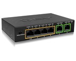 -Tech 6 Port Poe+ Switch (4 Poe+ Ports With 2 Ethernet Uplink And Extend... - $45.99