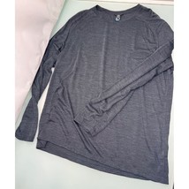Icebreaker Men Base Layer Shirt Merino Wool Nylon Blend Heather Charcoal... - $39.57