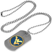 West Virginia Mountaineers Dog Tag with a embedded collegiate medallion - £11.94 GBP