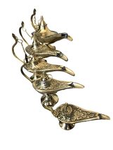 Terrapin Trading Brass Aladdin&#39;s Lamp Theatre Prop Akhand Jyot Diya Deep... - £17.37 GBP