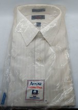 Vintage Arrow Cotton Plus 16 1/2 SS Short Sleve Stripe Made In USA  - £19.54 GBP