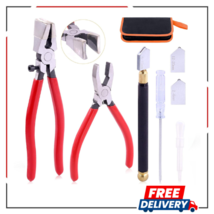 3Pcs Premium Glass Running Breaking Pliers And Class Cutter Kit, Heavy Duty - £25.42 GBP