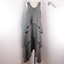 GF by Geren Ford Womens XL Gray Tiered Ruffle Asymmetrical Sleeveless Maxi Dress - £14.38 GBP
