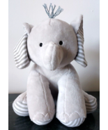 Baby Aspen Plush Elephant Stuffed Animal Gray Striped Ears Feet 2018 Sit... - $15.03 CAD
