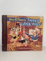 Capitol Record 1949 Walt Disney&#39;s THREE LITTLE PIGS Don Wilson 78rpm&amp;book - £14.93 GBP