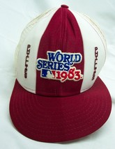 Vintage 1983 World Series Philadelphia Phillies Mlb Lucky Stripes Baseball Hat - £58.84 GBP