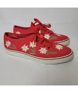 Swiss Alp Fantasy Women&#39;s Sneaker Size 38 Red Floral Embroidered Canvas ... - $633.30 MXN