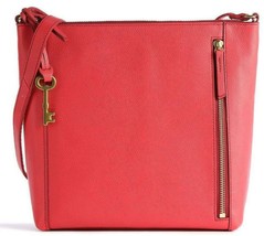 Fossil Tara Crossbody Cherry Red Pink Leather Handbag ZB7851618 NWT $180 Ret - £67.51 GBP