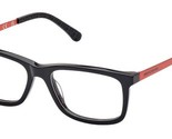New KIDS Skechers SE-1206 001 Shiny Black &amp; Matte Dark Red Eyeglasses 47... - $44.50