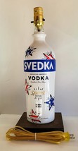 Svedka Vodka Large 1.75L Liquor Bar Bottle Lounge TABLE LAMP Light w/ Wo... - £44.03 GBP