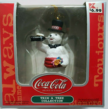 2000 Coca-Cola Christmas Ornament Trim A Tree Collection Polar Bear Cavanagh U72 - £11.78 GBP