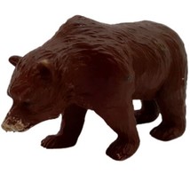 Tree House Kids Grizzly Bear Brown Wildlife Animal Figure Plastic Toy 4&quot; - £5.18 GBP