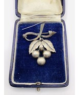 Vintage Danish Vine And Fruit Brooch By John Lauritzen 4.3cm 1949 - £72.43 GBP