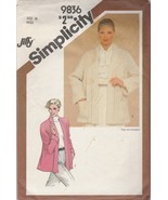 Simplicity Pattern  9836 ~ Size 18 Misses Unlined Topper - $5.94