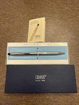 CROSS BEAUTIFUL CLASSIC CHROME BALL POINT PEN #3502 WITH ORIGINAL BOX BL... - $19.79