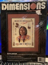 Dimensions Counted Cross Stitch Kit Native Heritage 11 x 14&quot; nip 3736 - £17.27 GBP